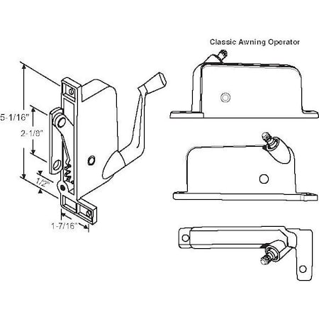 Strybuc Awning Operator Mill 41-232P HD